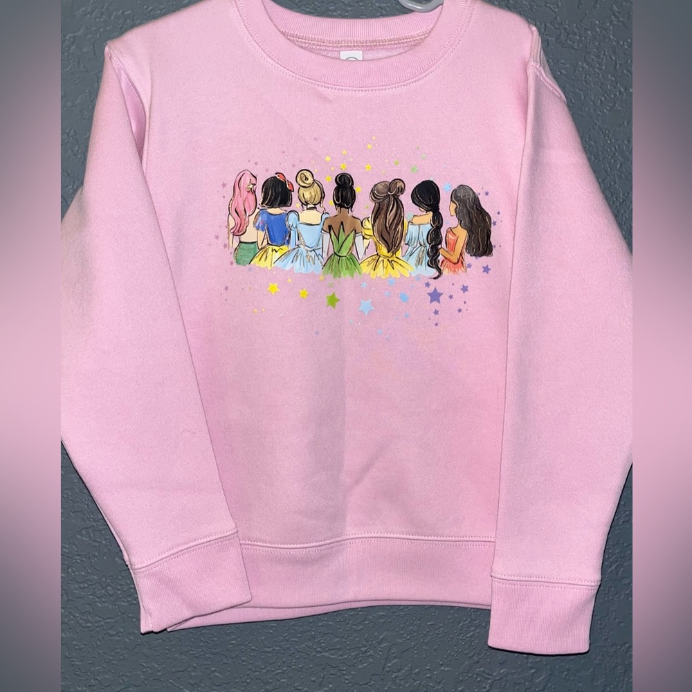 NWOT Girls Disney Princess Crewneck Sweatshirt